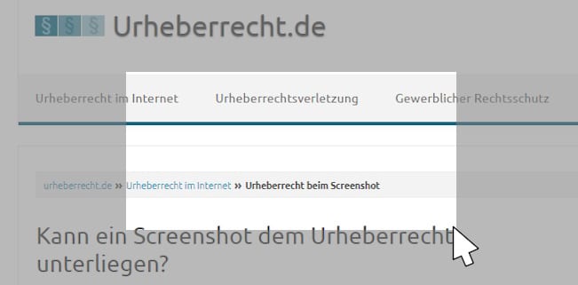 Kann ein Screenshot das Urheberrecht verletzen und zu einer Abmahnung führen?